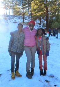 Queenkay and boys in Tahoe